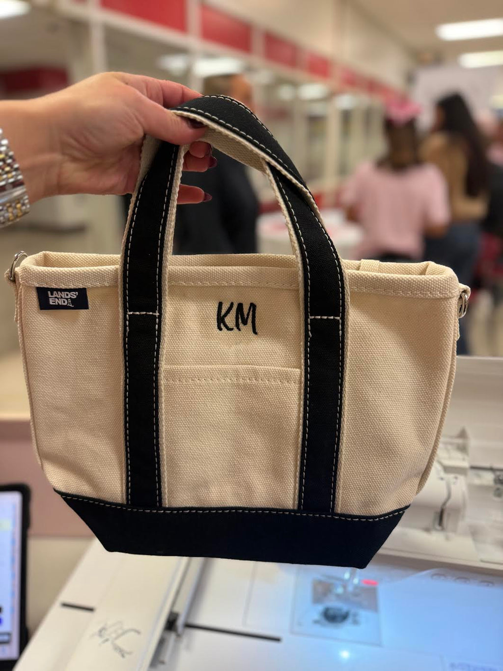 SMALL Lands End Tote - Text ONLY