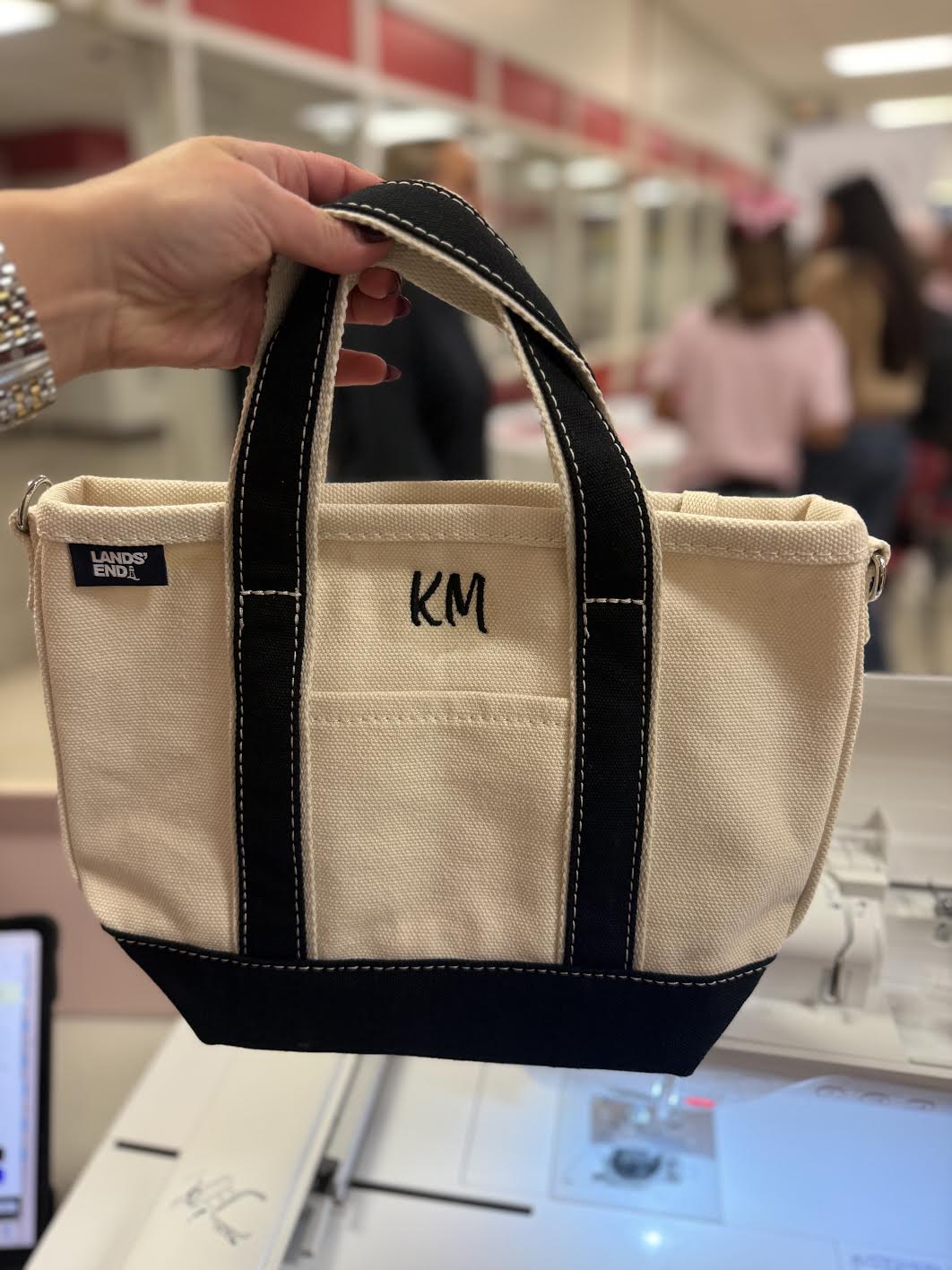 SMALL Lands End Tote - Text ONLY